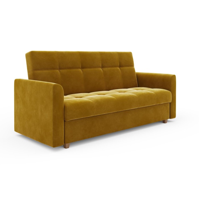 Pikowana sofa z funkcją spania NOTTE Miodowa