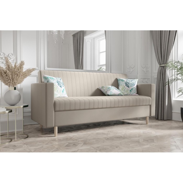 Elegancka sofa z funkcją spania ELIS Beżowa