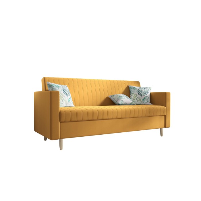 Elegancka sofa z funkcją spania ELIS Miodowa