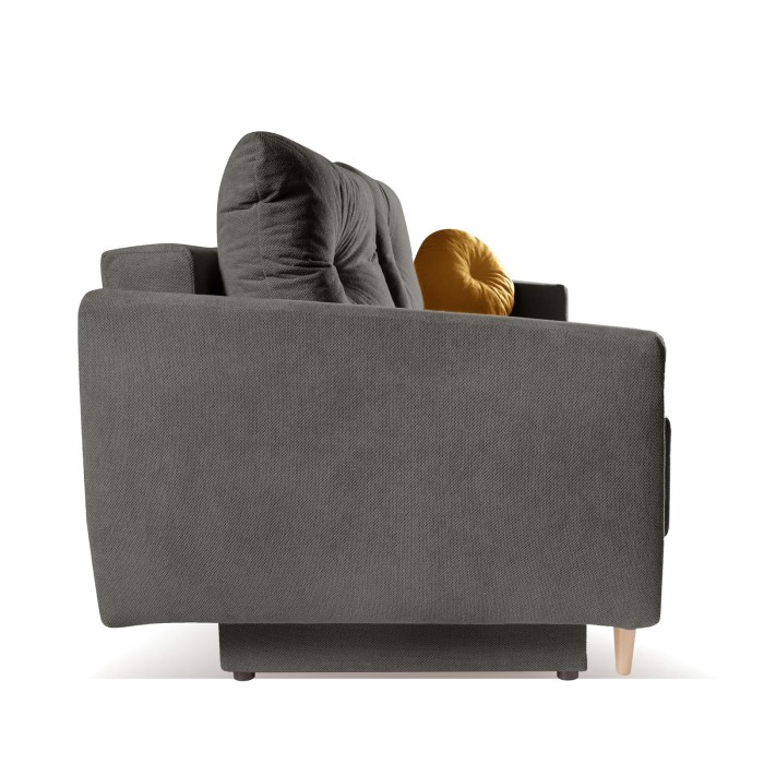 Wygodna sofa z funkcją spania pojemnikiem na pościel ANES Szara