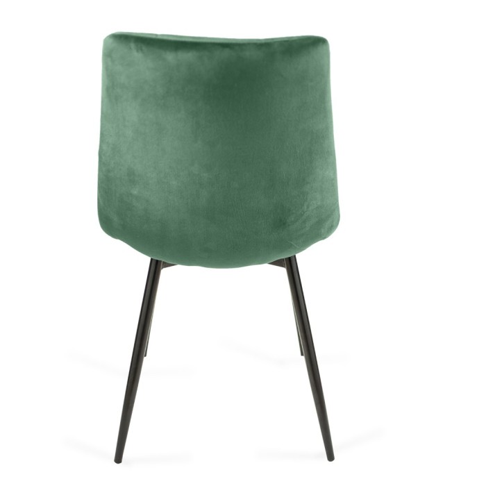 Nowoczesne krzesło Ben do salonu lub jadalni - zieleń butelkowa / noga czarna