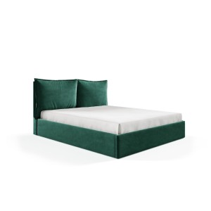 Łóżko tapicerowane GLAM / zielony / R38