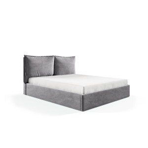 Łóżko tapicerowane GLAM / czarny / R100