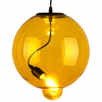 Lampa szklana Modern Glass Bubble - żółta - Żółty